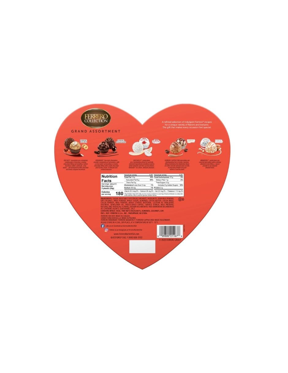 Chocolates en Caja de Corazón Ferrero Collection Regalo Premium 205gr