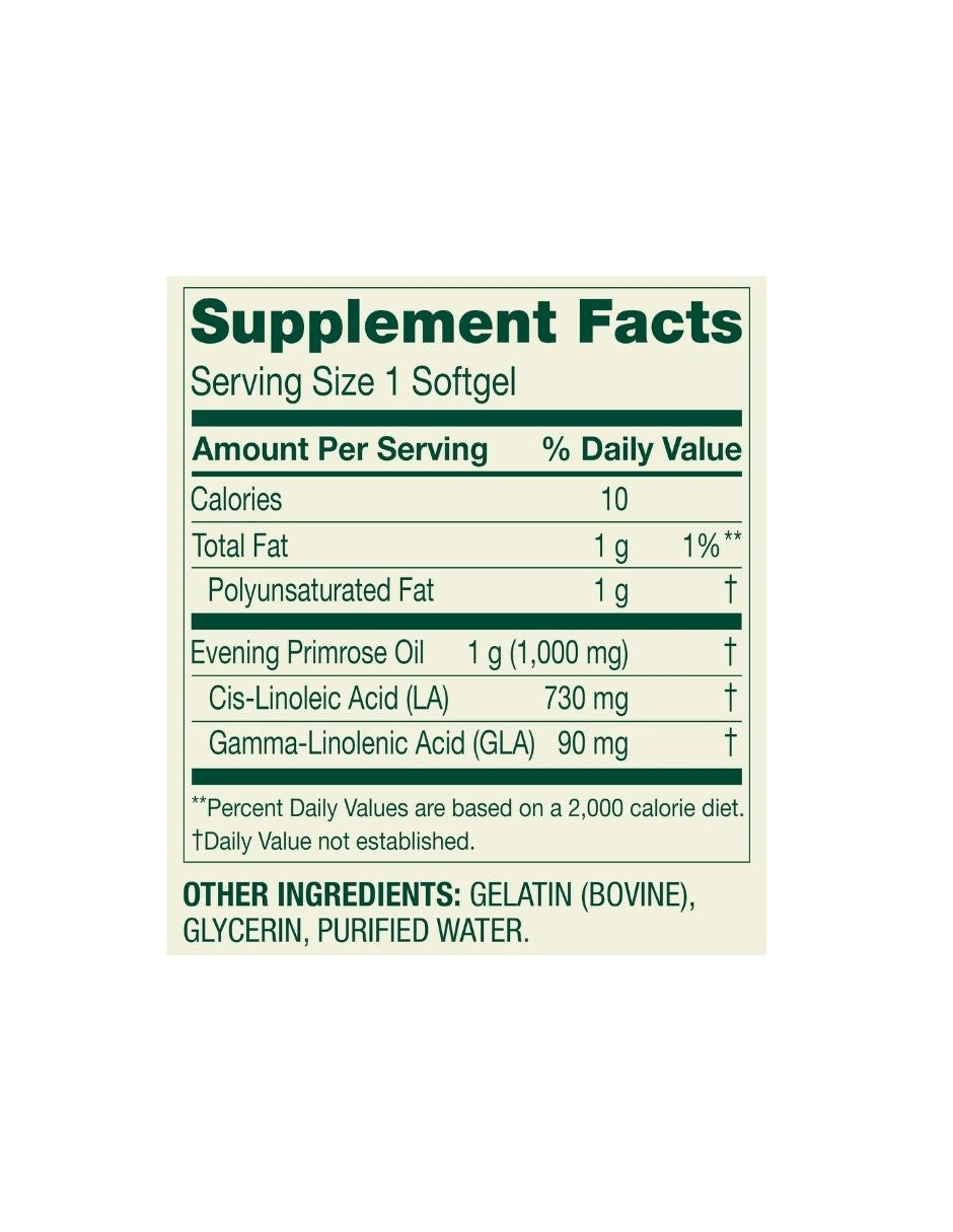 Suplemento Dietético con Aceite de Onagra Spring Valley 75 Cápsulas Blandas