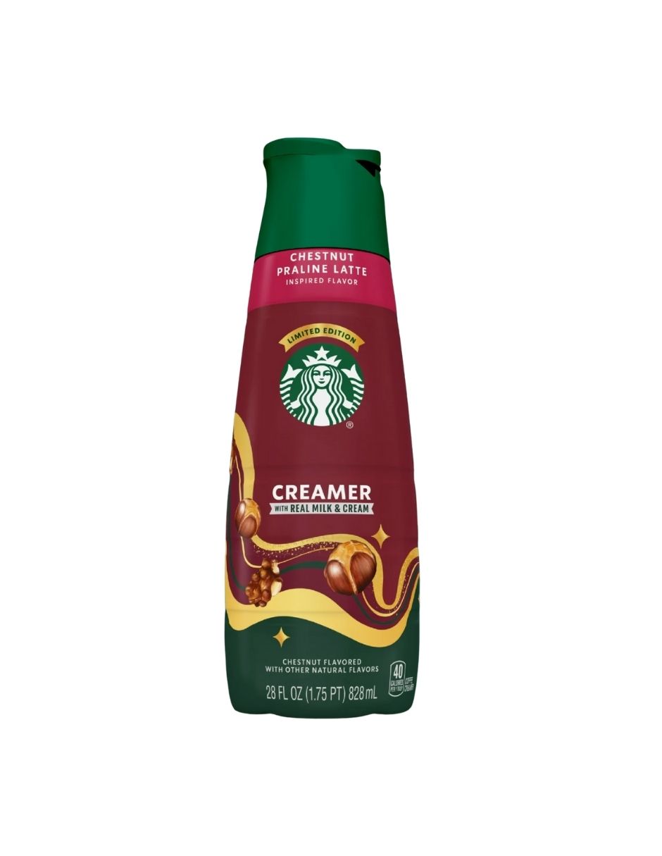Crema para Café Starbucks Sabor Praliné de Castañas Líquida 828ml Edición Especial