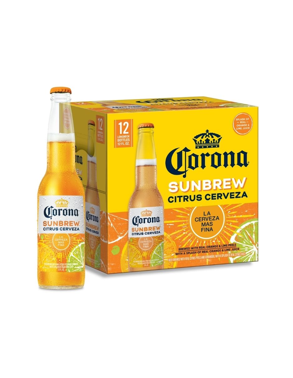 Cerveza Cítrica Corona Sunbrew 12 Pack Botellas 12 fl oz