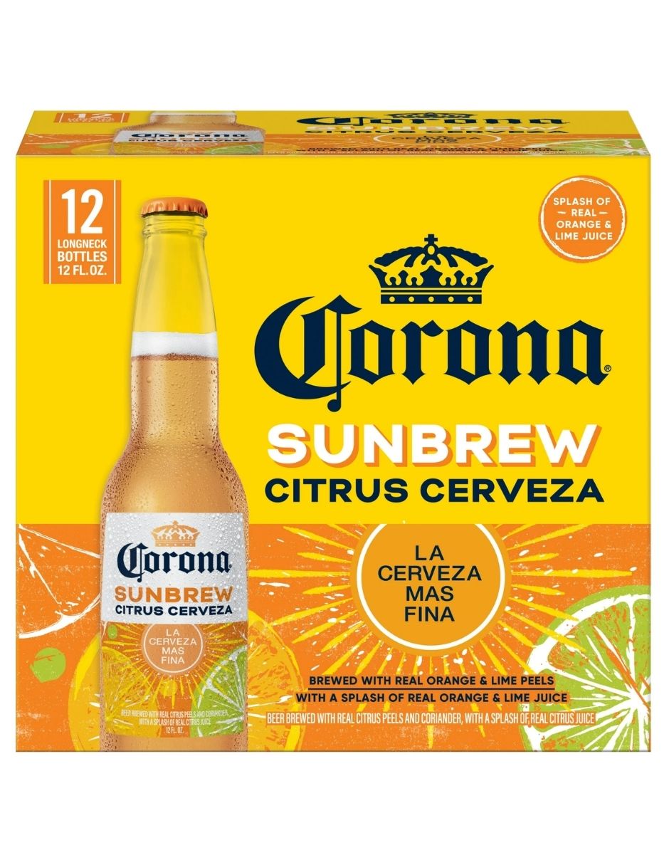 Cerveza Cítrica Corona Sunbrew 12 Pack Botellas 12 fl oz
