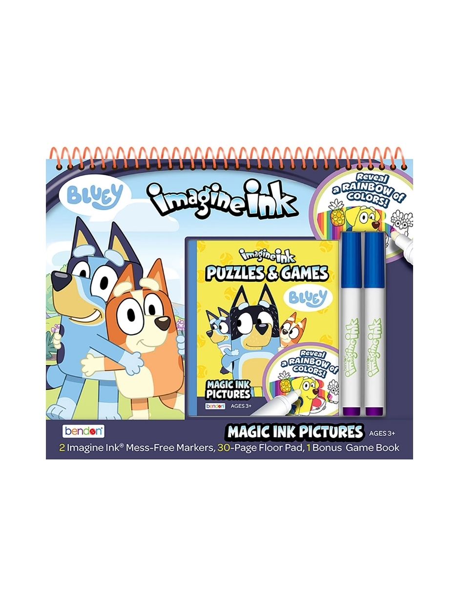 Bloc de Colorear Infantil Bluey Imagine Ink Floorpad Bendon