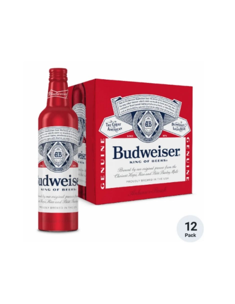 Cerveza Lager Americana Budweiser Paquete 12 pack 473ml