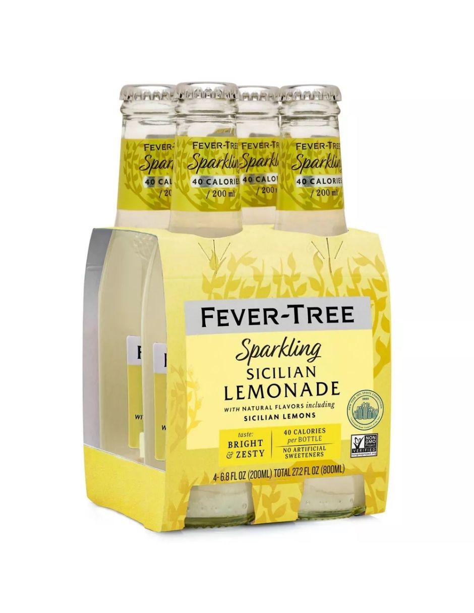 Limonada Espumosa Siciliana Fever-Tree – 4 Pack de 800ml