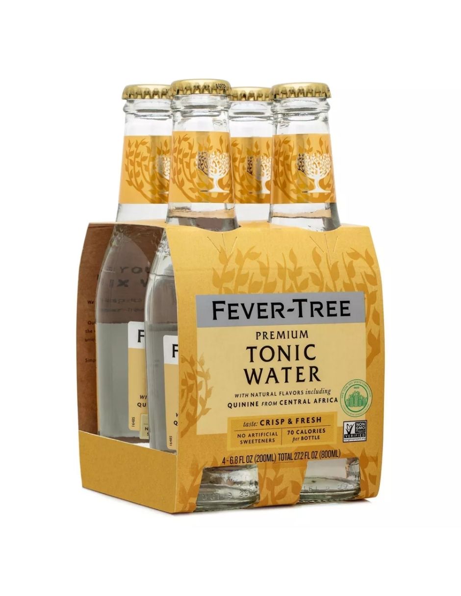 Agua Tónica India Premium Fever-Tree – 4 Pack Botellas de 200 ml