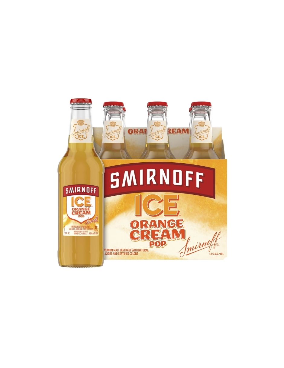 Bebida de Paleta de Helado de Naranja 4.5% Alc./Vol. Smirnoff Ice – 6 Pack 355ml