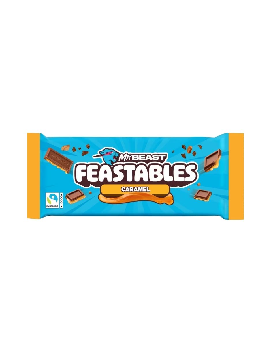 Feastables MrBeast Barra de Chocolate con Leche y Caramelo 60gr