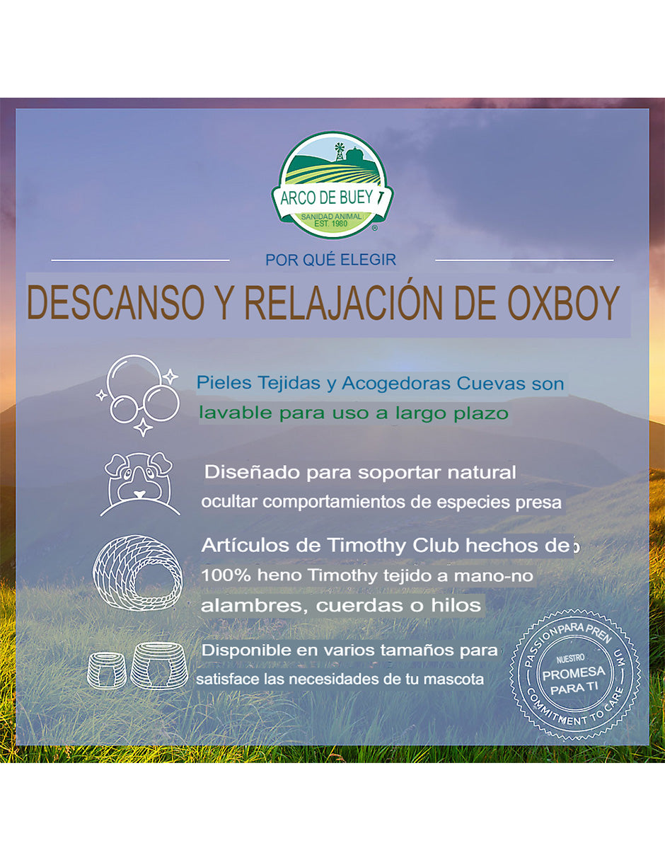 Club de timothy de Oxbow Bungalow para animales pequeños