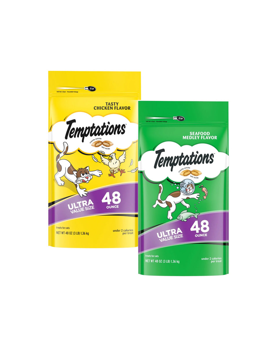 Temptations golosinas para gatos 1.36kg (variedad)