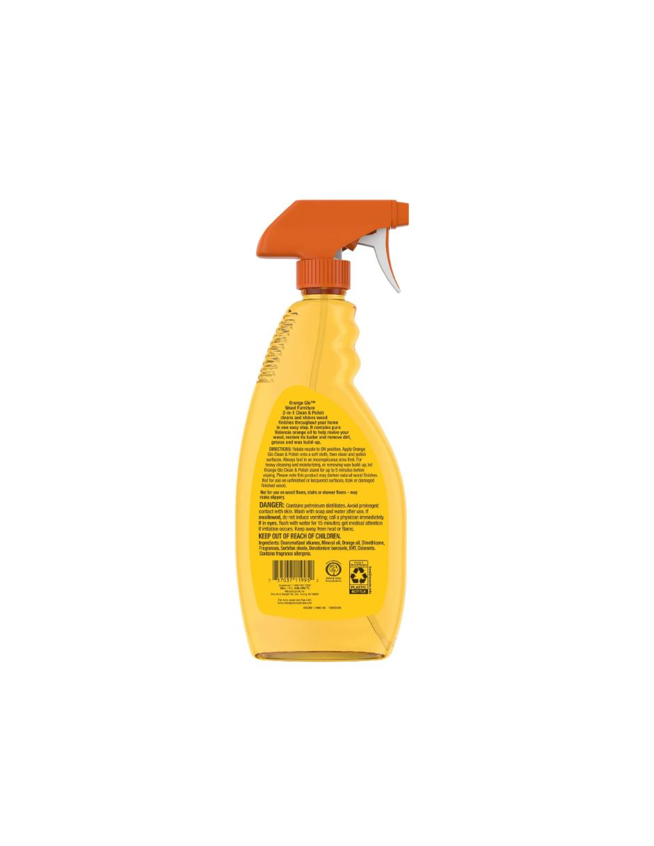 Orange Glo 2 en 1 Spray para muebles de madera con aroma a naranja limpio 473ml