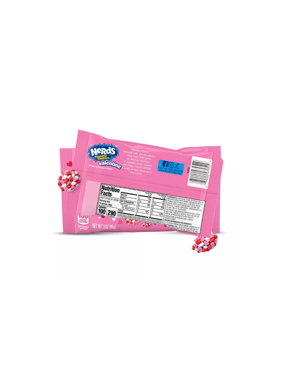 Nerds gummy clusters san valentin 85gr