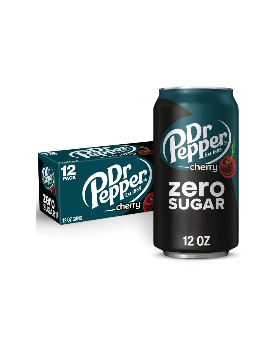 Refresco Dr Pepper sin azúcar Cherry 12 pack