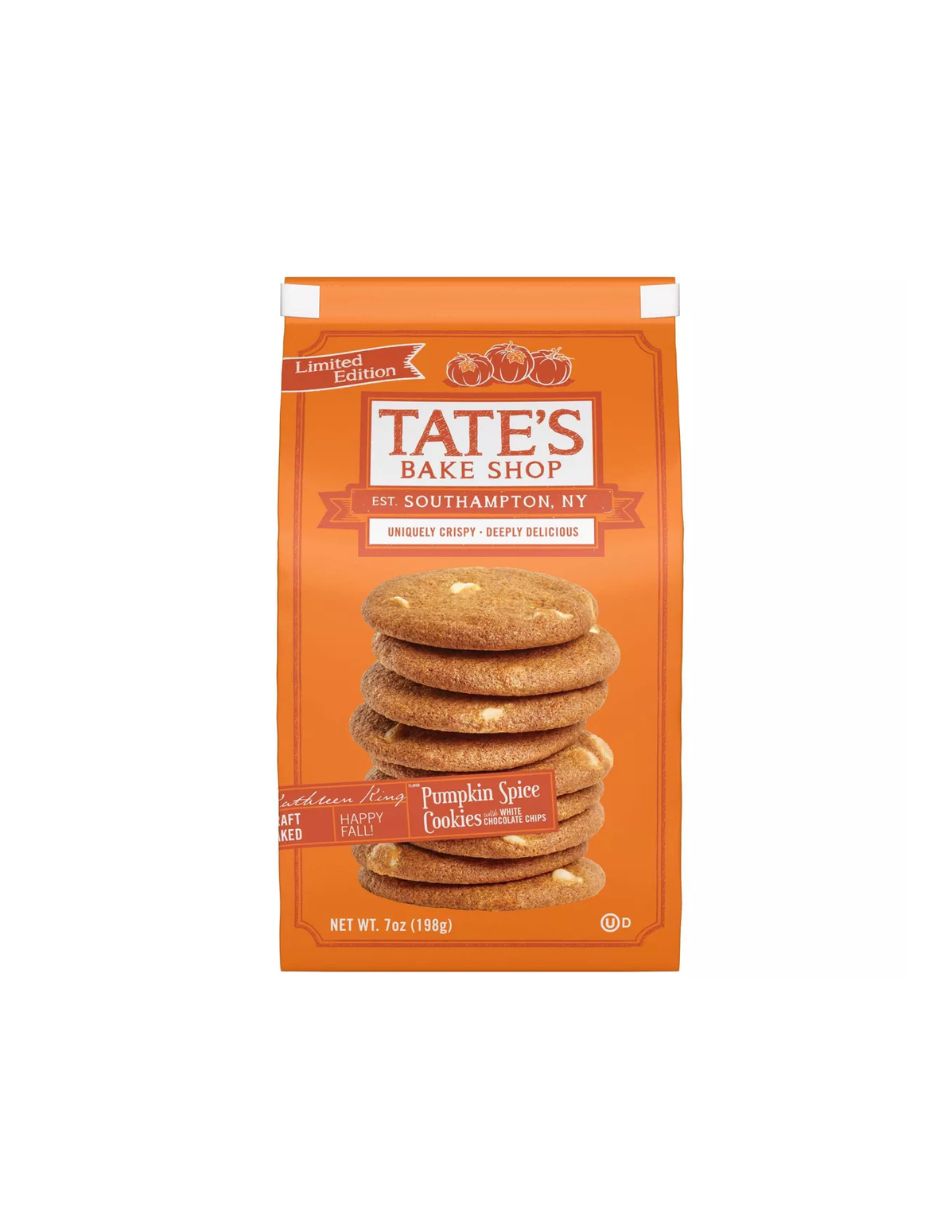 Tate's Bake Shop Galletas de calabaza y especias con chispas de chocolate blanco 198gr