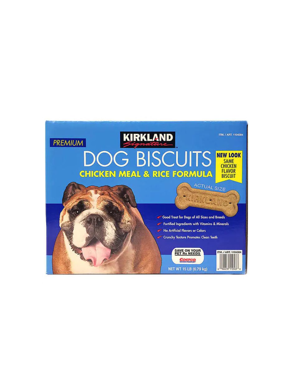 Galletas para perros con fórmula de arroz y harina de pollo Kirkland Signature, 15 libras