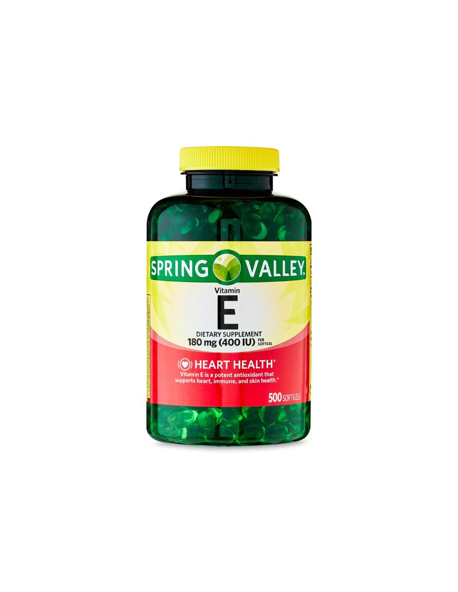 Spring Valley vitamina E 180 mg 400IU 500 tabletas