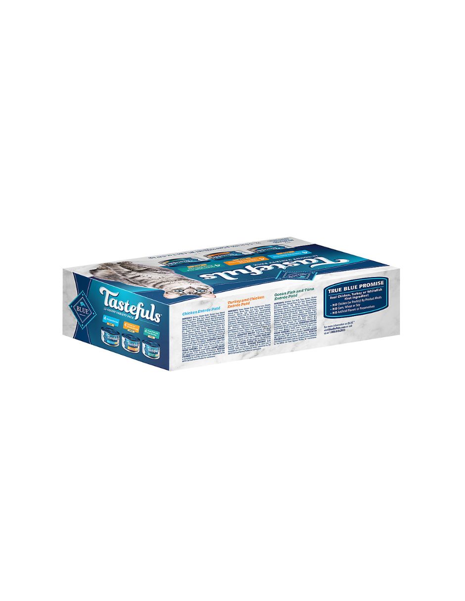 Blue Buffalo Tastefuls comida húmeda para gatos natural pate 12 pack