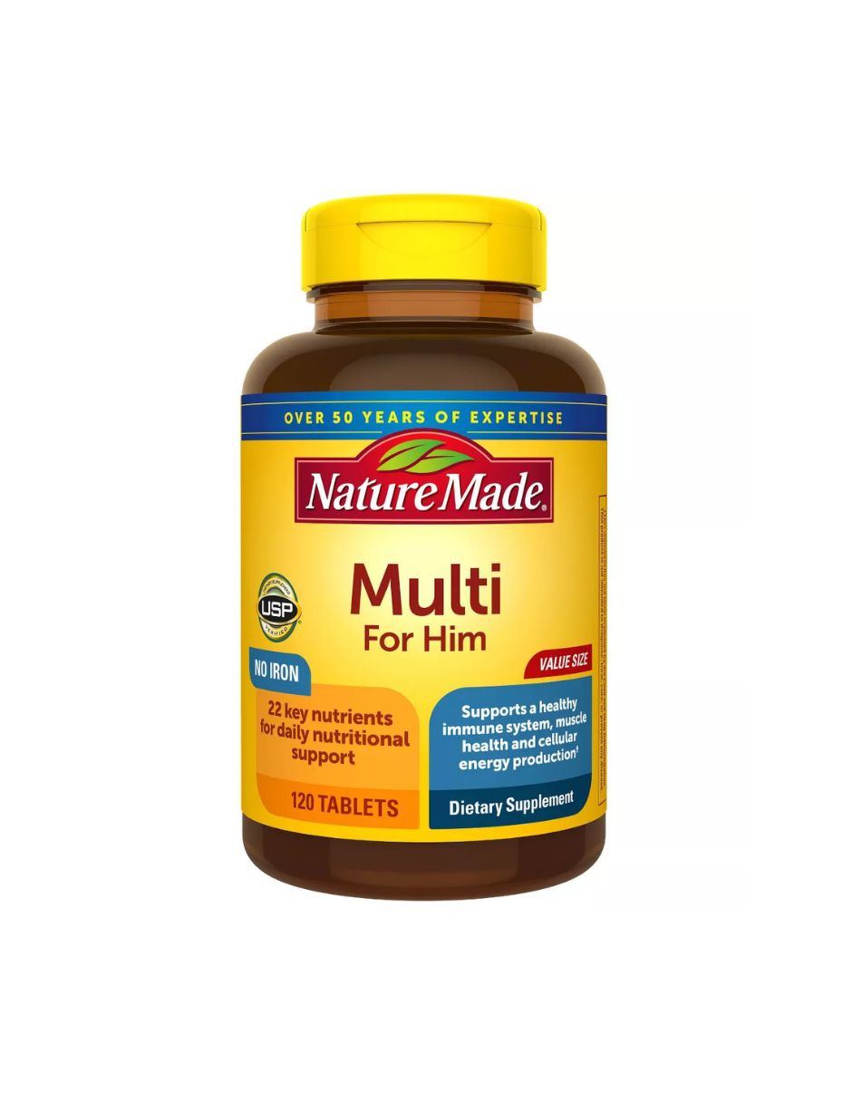 Multivitaminas para Hombre Nature Made, 120 cápsulas