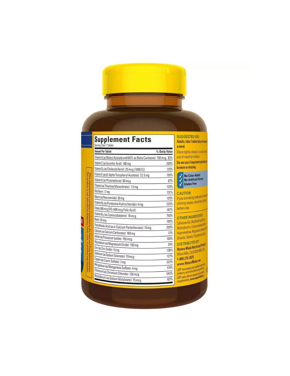 Multivitaminas para Hombre Nature Made, 120 cápsulas