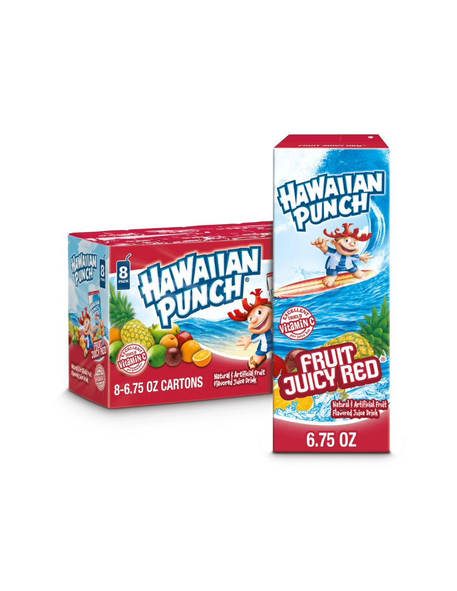 Hawaiian Punch Fruit Juicy mezcla de bebidas 1.6 lt, cajas de 8 unidades