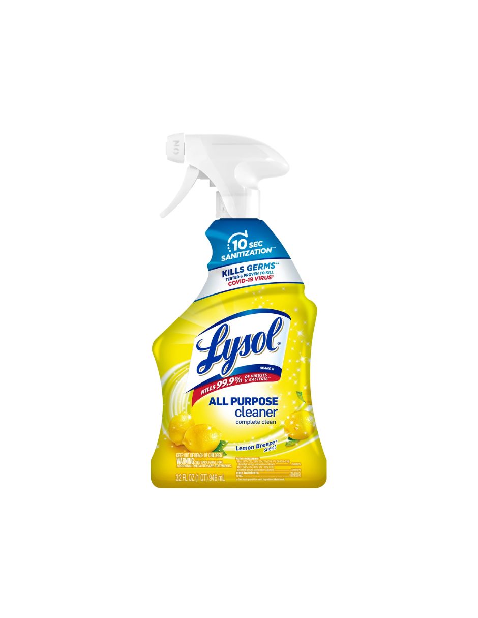 Lysol Limpiador en aerosol multiusos, Lemon Breeze, 32 oz