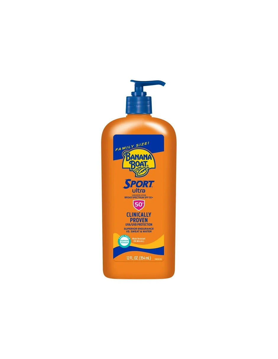 Banana Boat Sport Ultra 50 SPF Loción protectora solar, resistente al agua 354ml