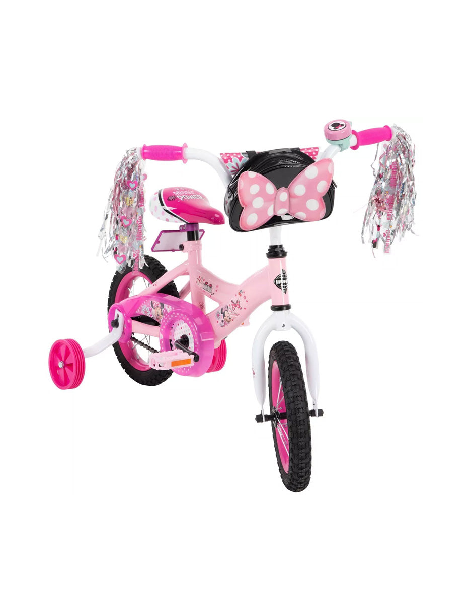 Bicicleta para niños Huffy Disney Minnie Mouse de 12" - Rosa