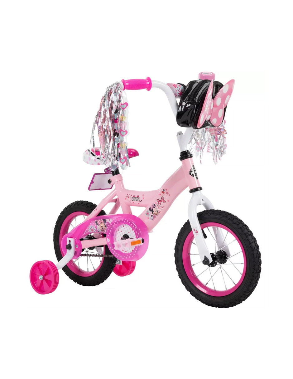 Bicicleta para niños Huffy Disney Minnie Mouse de 12" - Rosa