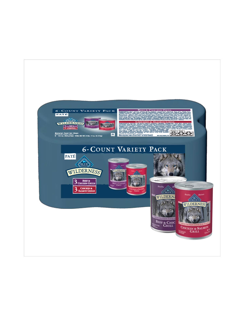 Blue Buffalo Comida Húmeda para Perros Paquete Variado 6 latas