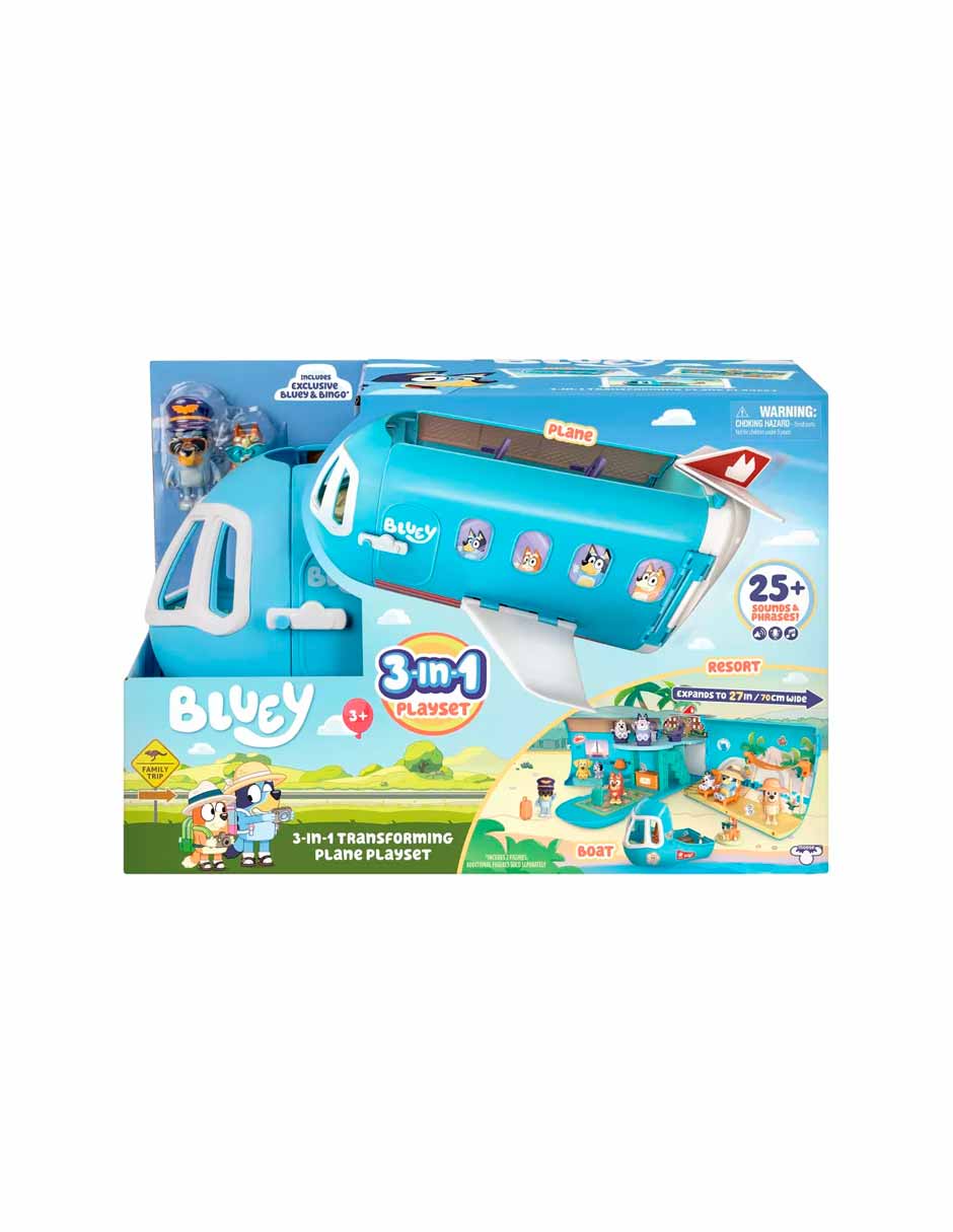 Bluey Juego de avión 3 en 1