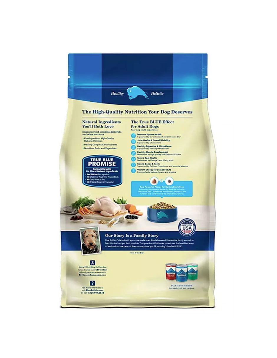 Blue Life Protection Formula, alimento seco natural para perros adultos con pollo y arroz integral, 13kg