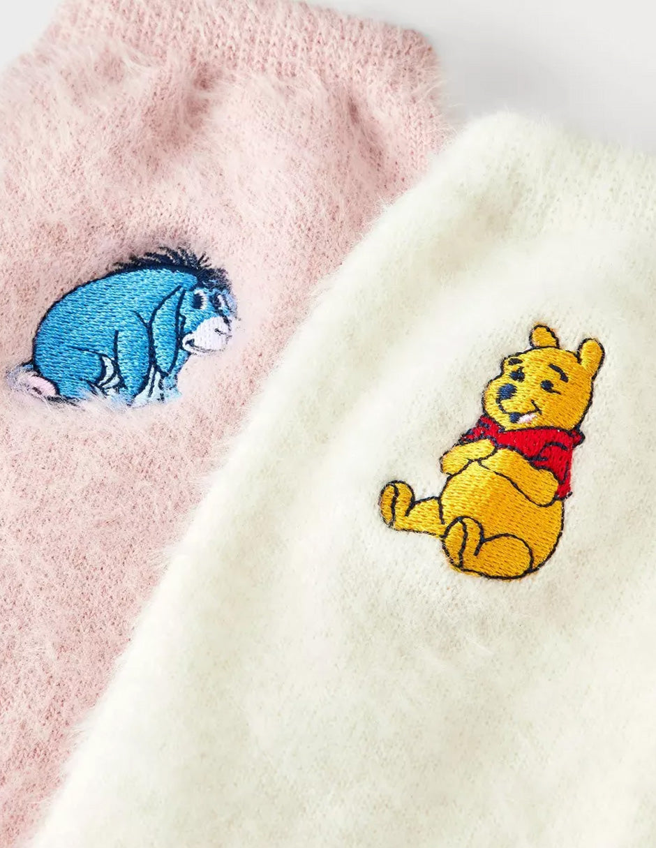 Caja de calcetines de mujer Winnie the Pooh 4-10