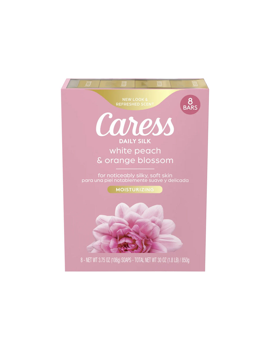 Jabón en barra Caress Daily Silk, 8 barras