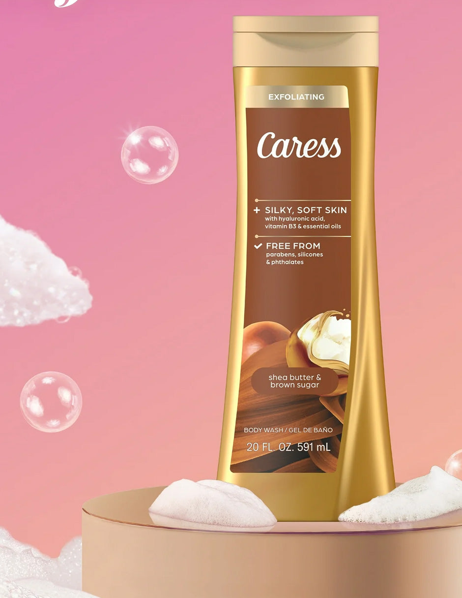 Gel de ducha para mujer Caress para piel seca con Karité y Azúcar 591ml