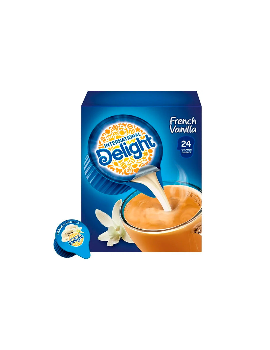 Delight Crema para café con sabor a vainilla francesa 24 unidades