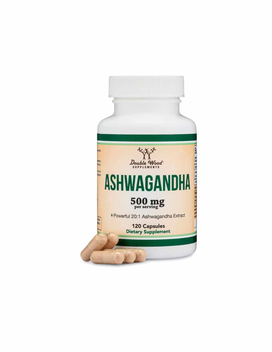Double Wood Ashwaganda 500mg, 120 unidades