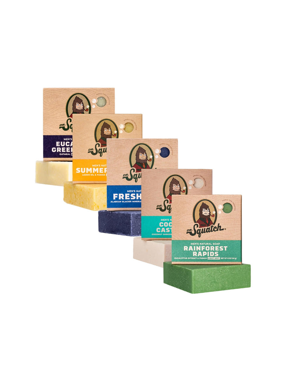 Set Jabones Dr. Squatch Barra Natural para Hombre 5 pack