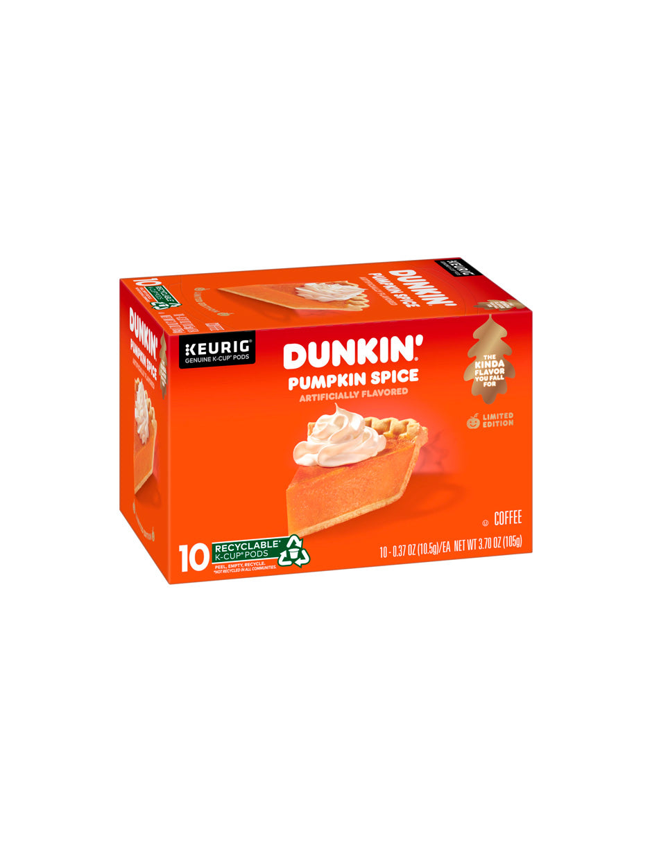 Cápsulas de café de Pumpkin Spice Dunkin keurig 10 unidades