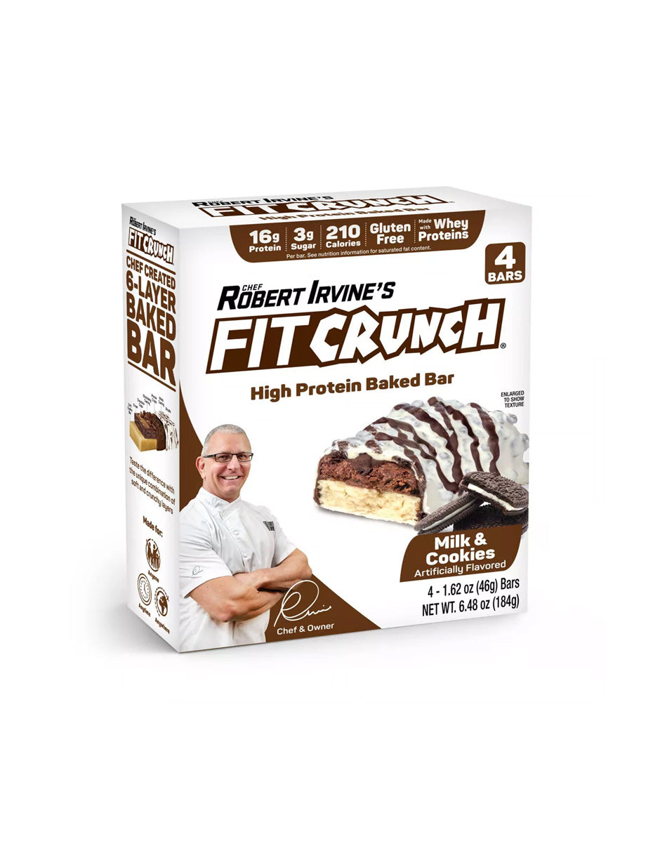 Barras de proteínas FITCRUNCH Chef Robert Irvine 4 barras 184gr (variedad)