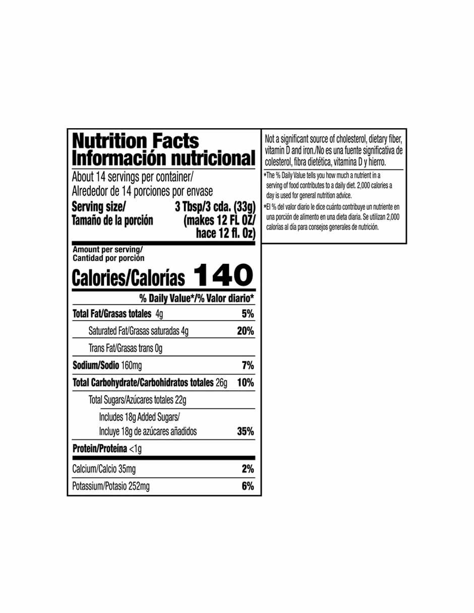 Folgers mezcla capuchino con sabor a vainilla francesa instantáneo 453gr