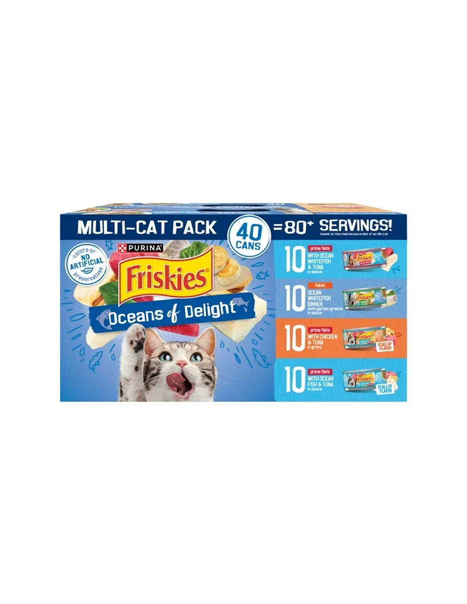 Friskies Filetes Oceans of Delight sabores variados 40 Latas