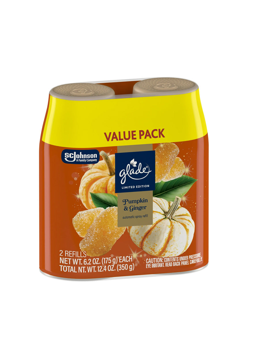 Glade Spray Automático Pumpkin Ginger 2 pzs