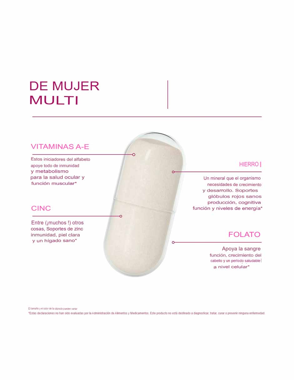 Health By Habit Multivitaminas para mujeres, 60 cápsulas