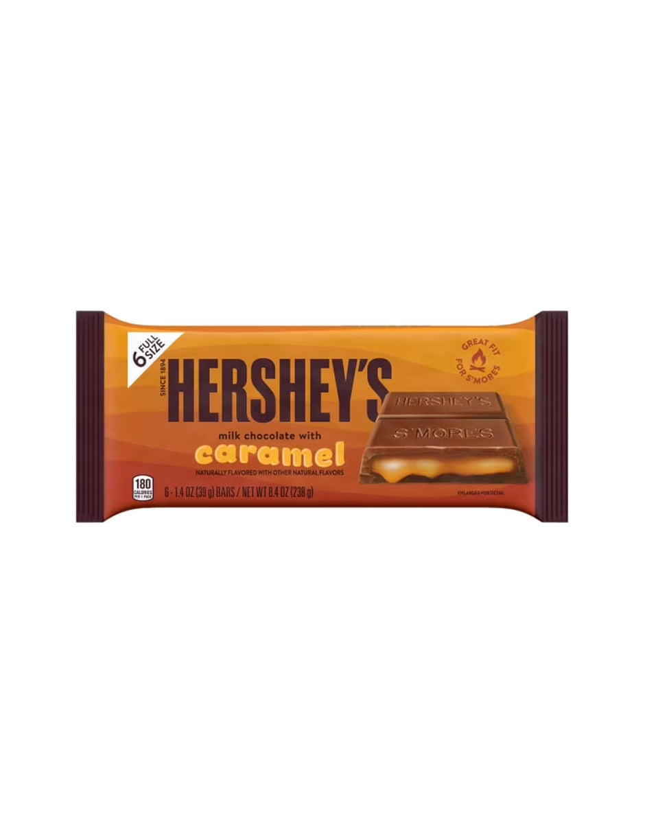 Hershey's barras de chocolate con relleno de caramelo para s'mores 238gr