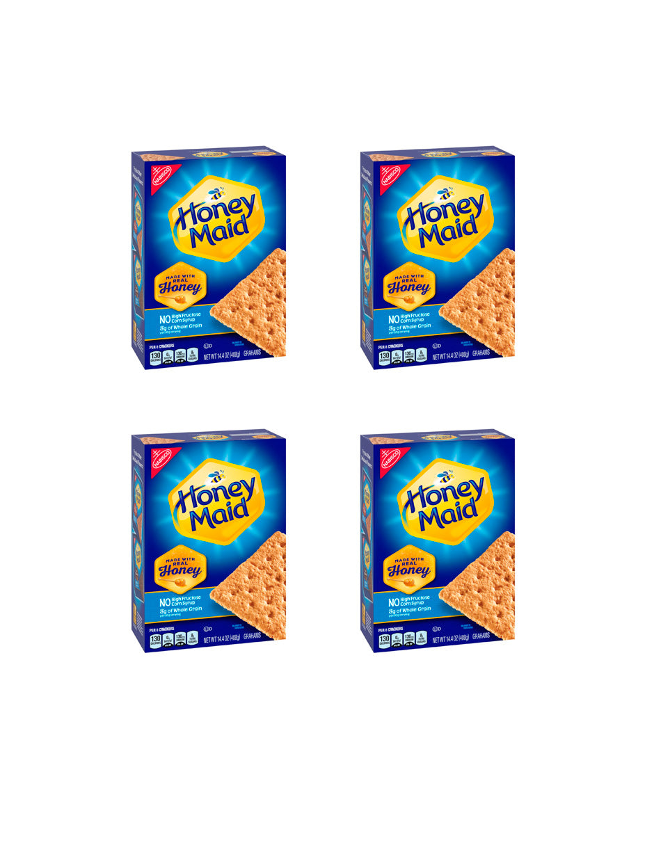 Galletas Honey Graham con miel Maid,4 pack