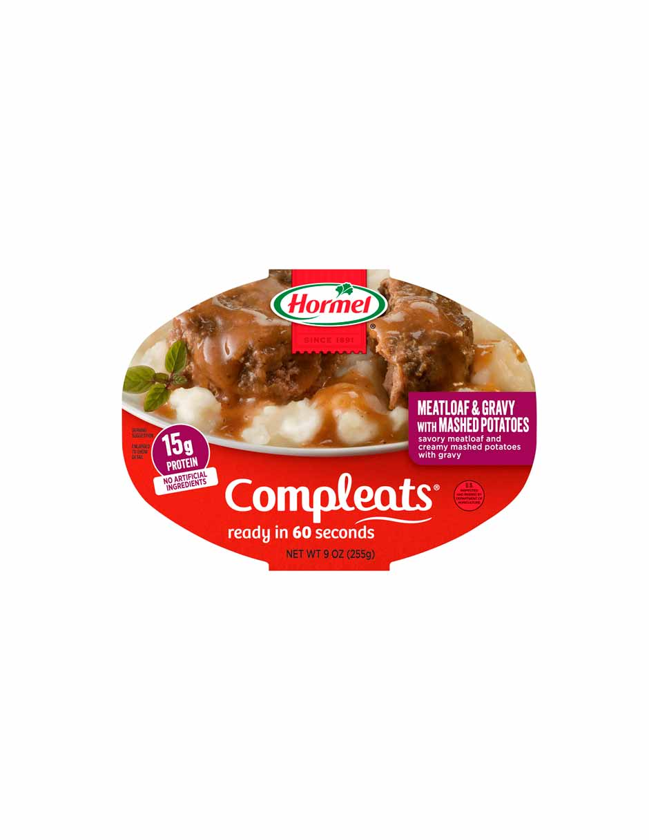 Hormel comida para microondas pastel de carne y salsa con puré de papas 255gr