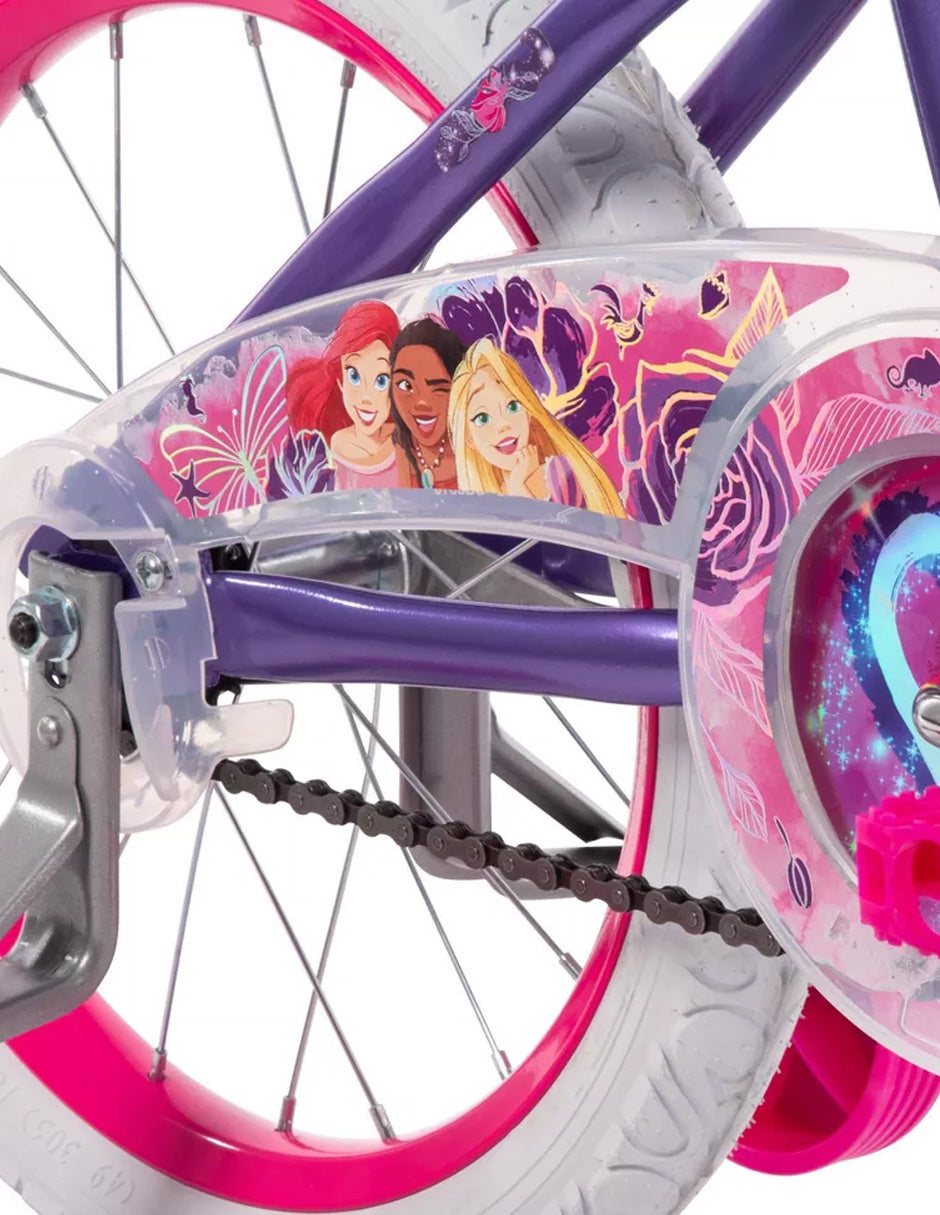 Bicicleta infantil Disney Princess con rueditas 16 pulgadas