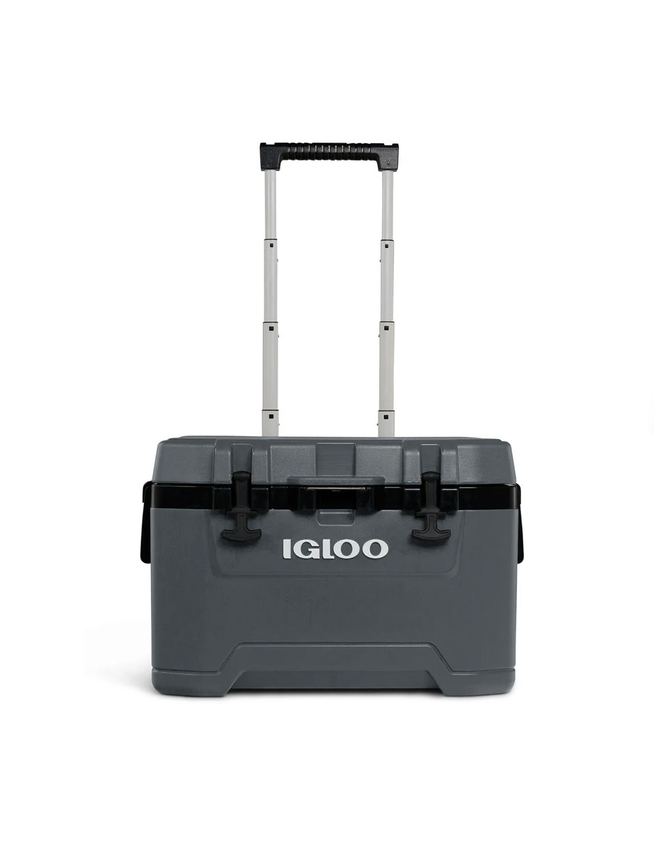Igloo Overland hielera portátil 52 QT con ruedas, color gris, hasta 80 latas