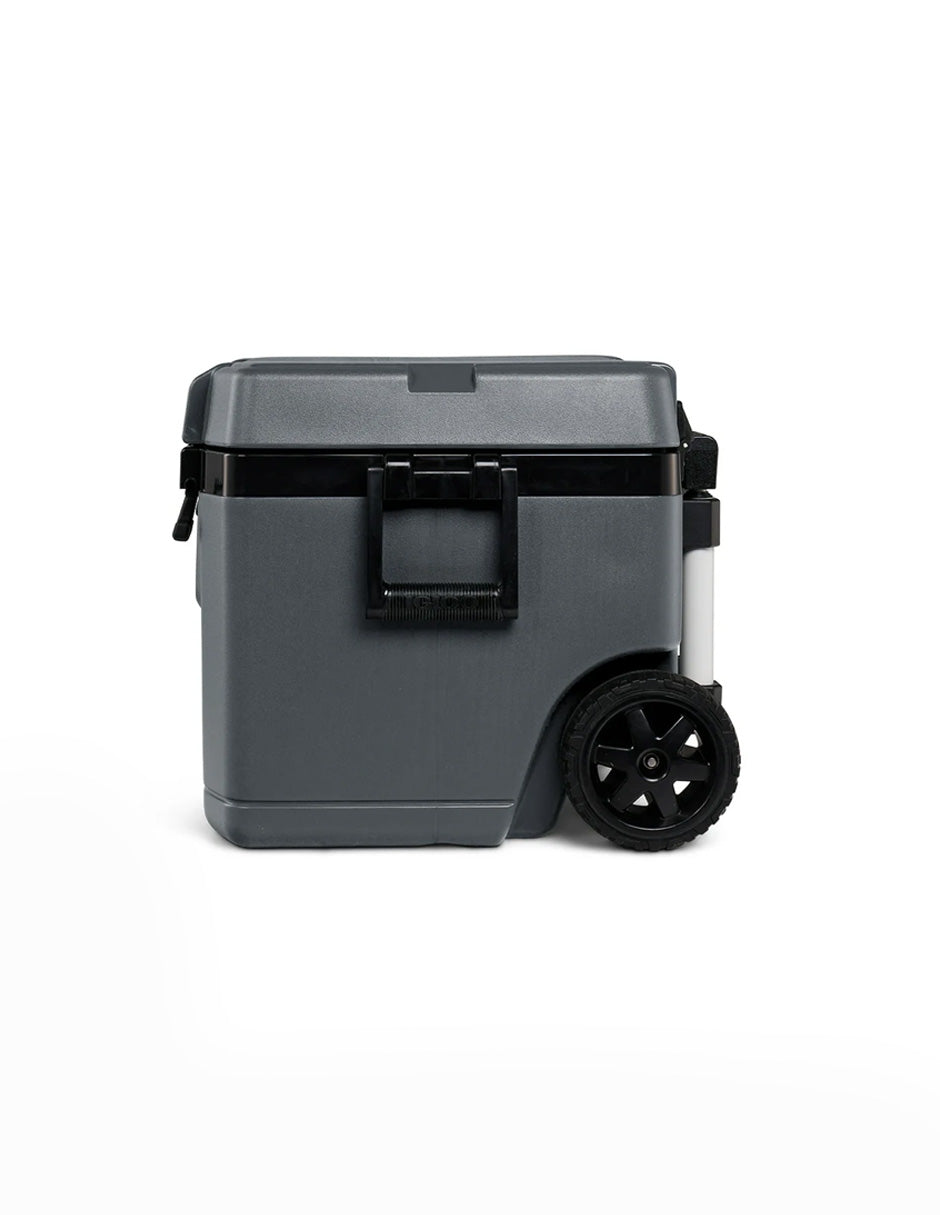 Igloo Overland hielera portátil 52 QT con ruedas, color gris, hasta 80 latas