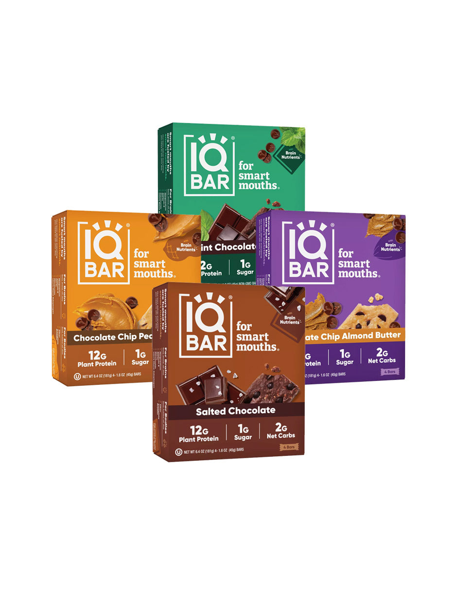 Barras de Proteína IQBAR Keto Sin Azúcar 181gr 4 barras (variedad)
