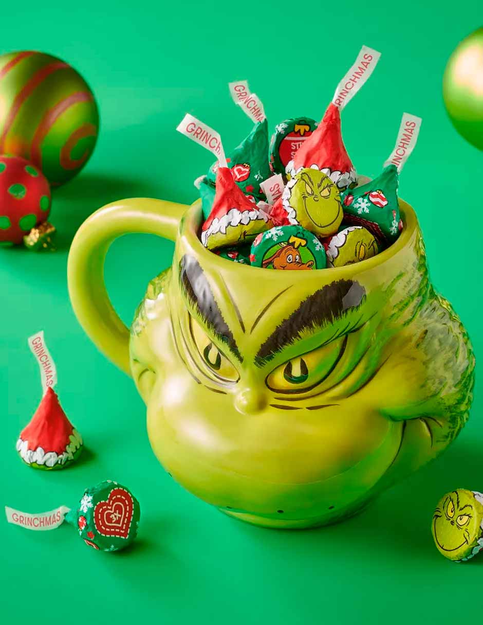 Kisses Grinch chocolate con leche edición navideña 269gr